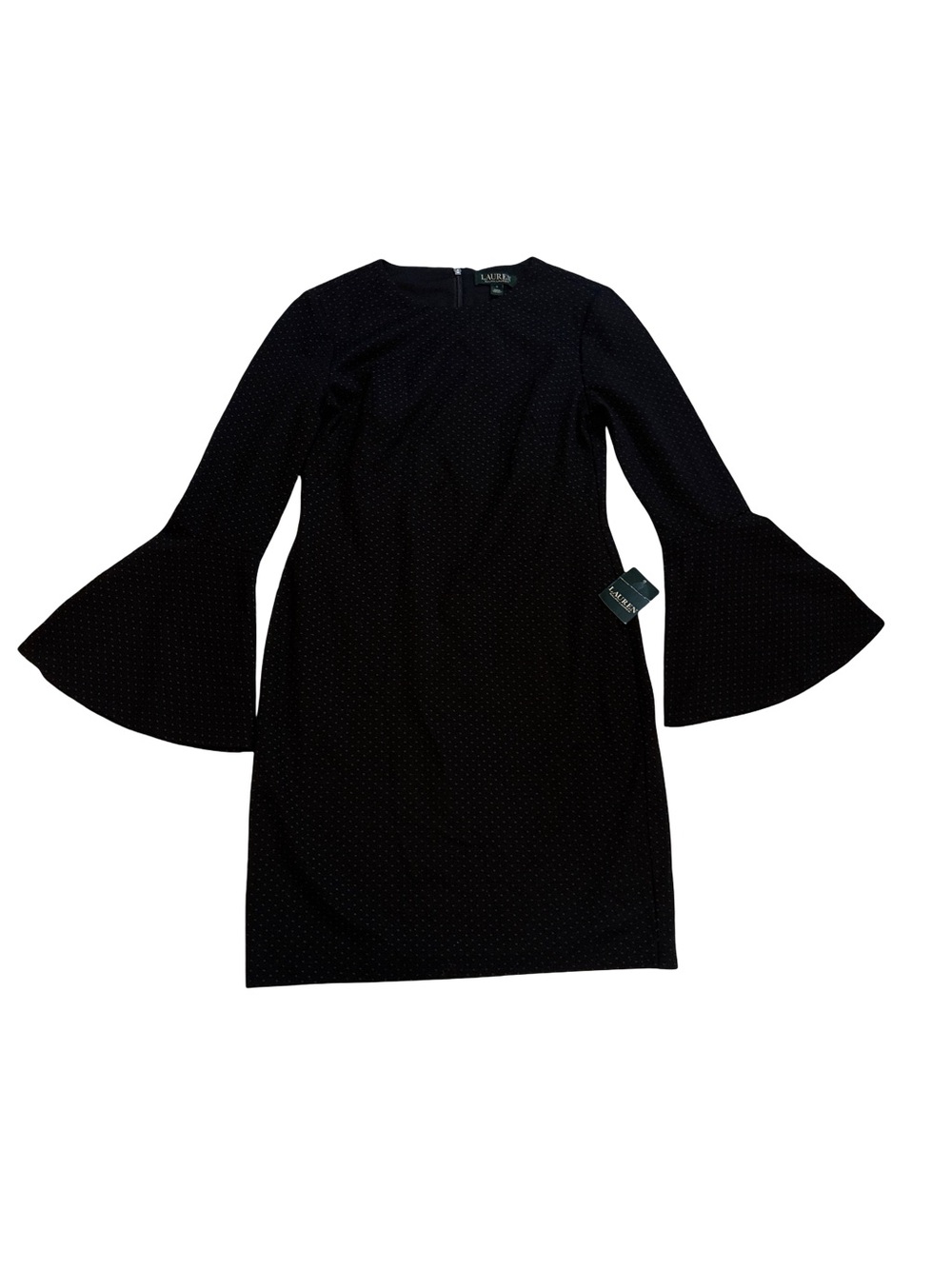 Lauren Ralph Lauren Black Mini Dress with Flared Bell Sleeves